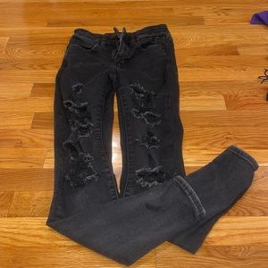 American Eagle Ripped Black Skinny Jeans